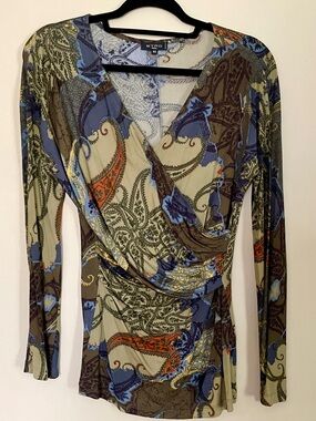 Etro | Crisscross Faux Wrap Top in Silky Soft Viscose, Sz M (44 IT) ♥ NWOT